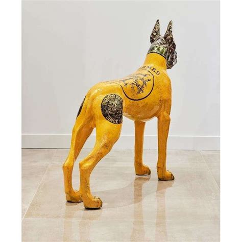 hermes dog statue
